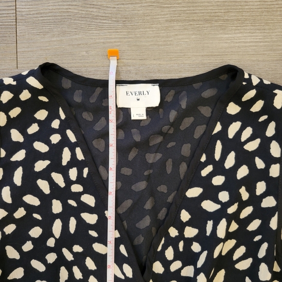 Everly Midi Black and Cream Women's Dress Size Large - Picture 4 of 9